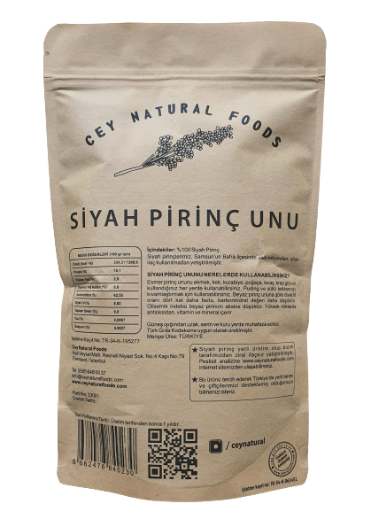 Siyah Pirinç Unu 500 gr