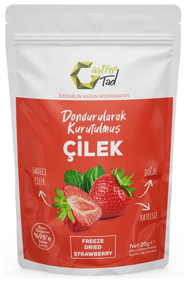 Dondurularak Kurutulmuş Çilek 20G