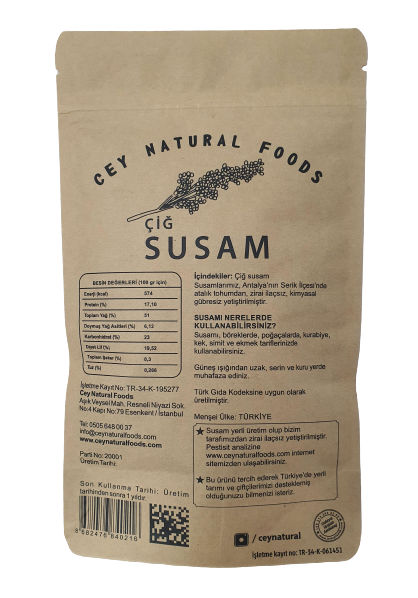 ÇİĞ SUSAM 200 GR