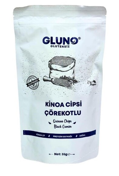 GLUNO GLUTENSİZ KİNOA CİPSİ ÇÖREKOTLU 35 GR