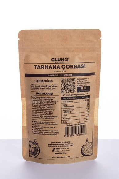 GLUNO GLUTENSİZ TARHANA ÇORBASI 80 GR