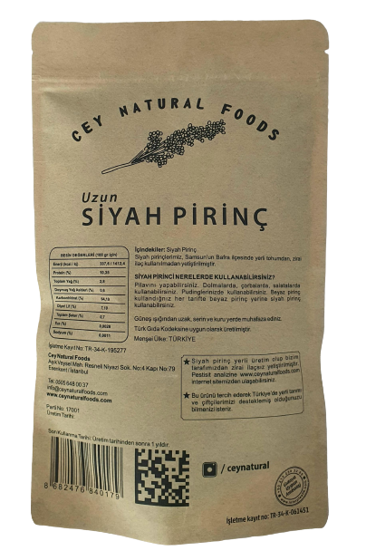 Uzun Siyah Pirinç 500 gr