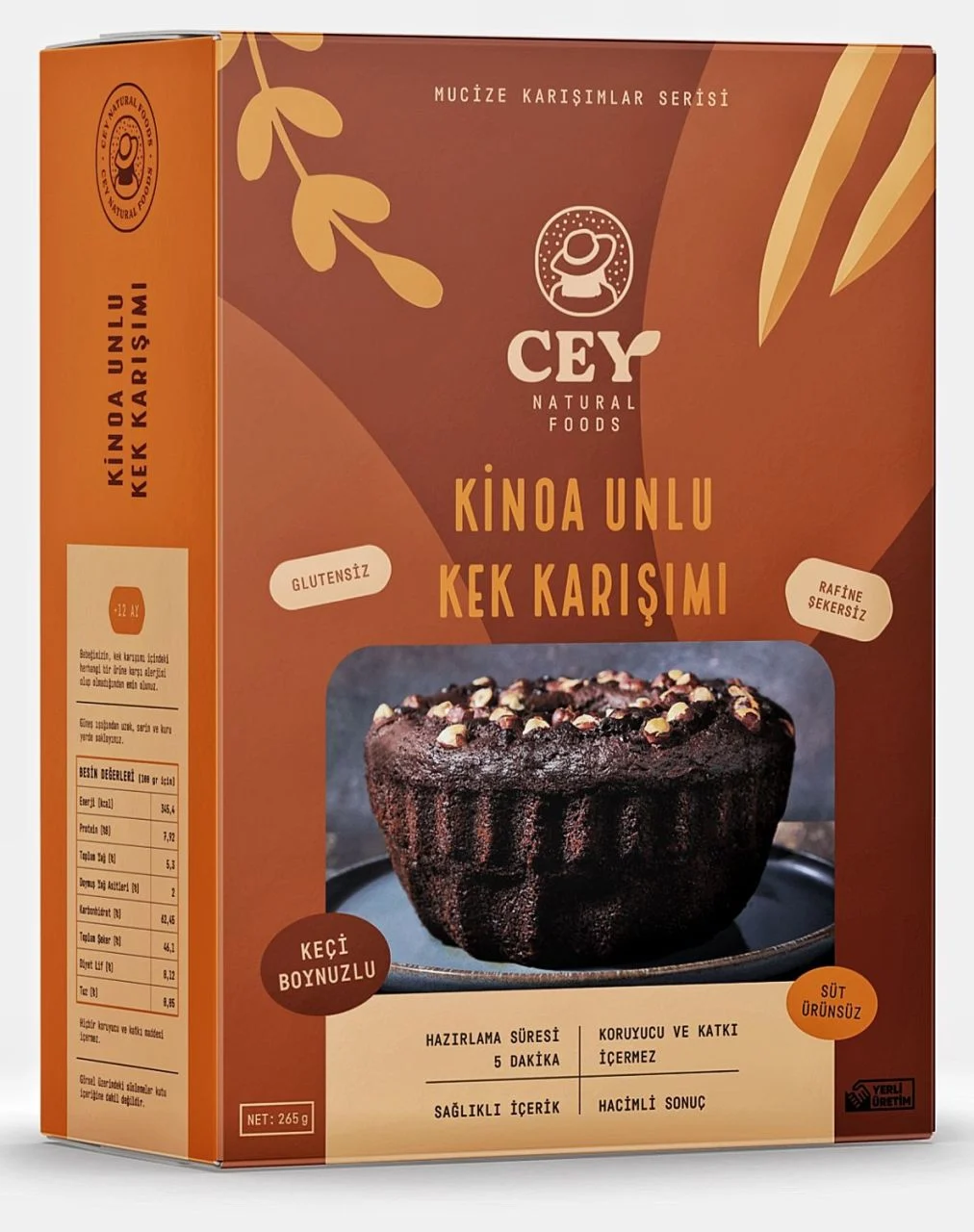 Kinoa Unlu Kek Karışımı 265 gr